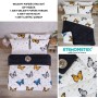 ETE HOMETEX ÇİFT KİŞİLİK WELSOFT UYKU SETİ KELEBEK ANTRASİT 8696474231862